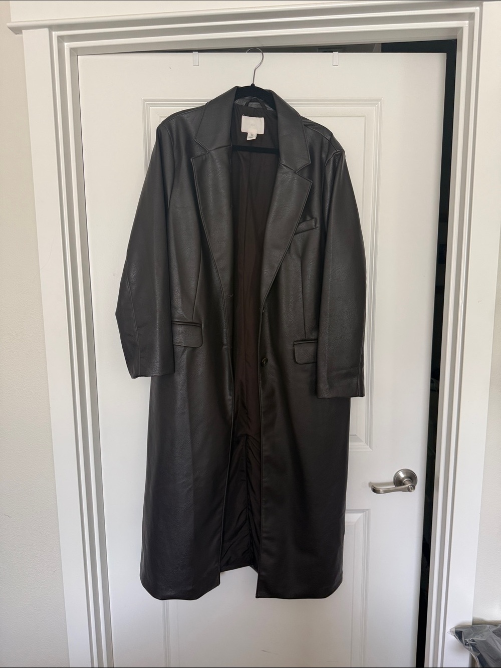 H&M Oversized Faux Leather Coat